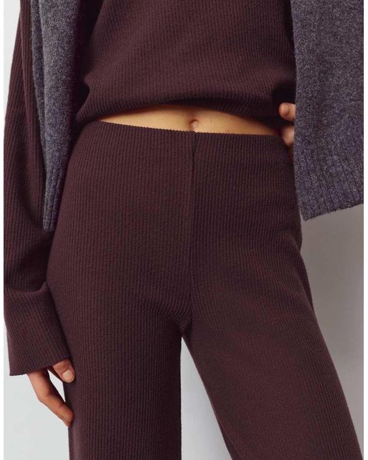Pull&Bear Red Straight Fit Pants