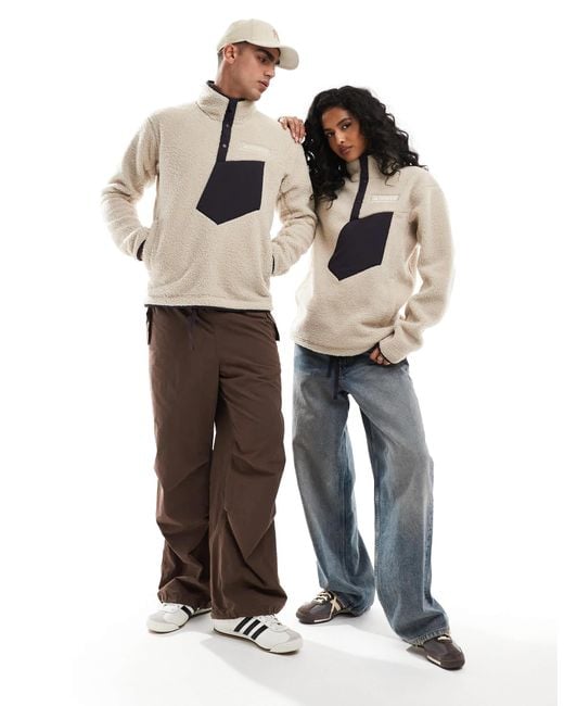 Adidas Originals Natural Adidas – terrex – unisex-sweatshirt aus teddy-fleece