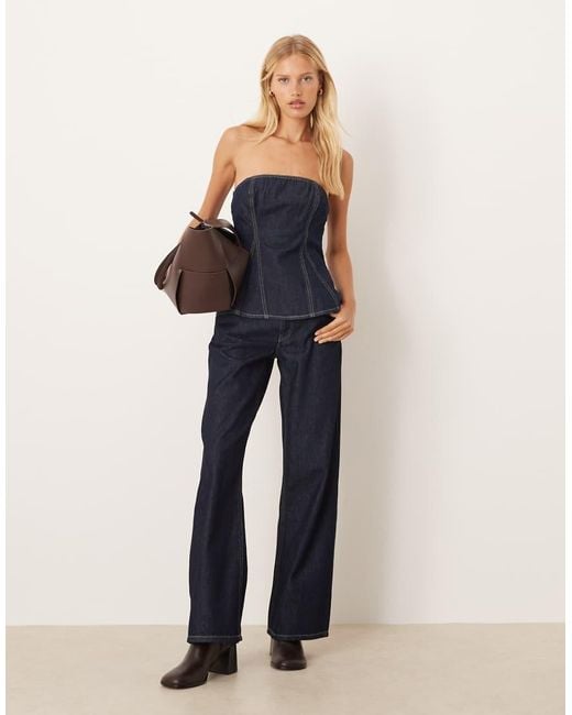 Mango Jeans Van 100% Katoen Met Rechte Pijpen in het Blue