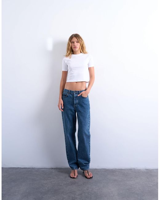 TOPSHOP White Shrunken Everyday Tee