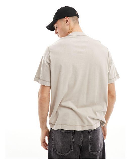 Camiseta color topo lisa holgada Abercrombie & Fitch de hombre de color Gray