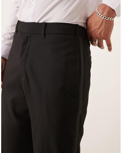 Abercrombie & Fitch Natural Loose Party Tuxedo Stripe Trousers for men