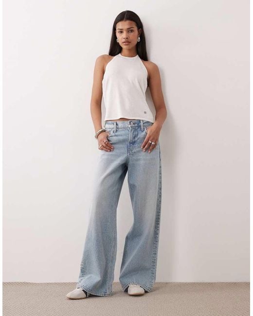 Calvin Klein White Linen Blend Backless Halter Top