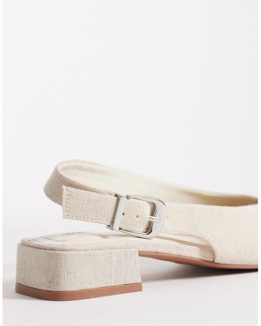 ASOS White Lotto Slingback Ballets