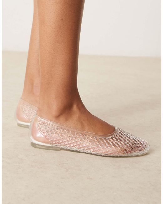 ASOS Brown Lattitude Jelly Weave Ballets