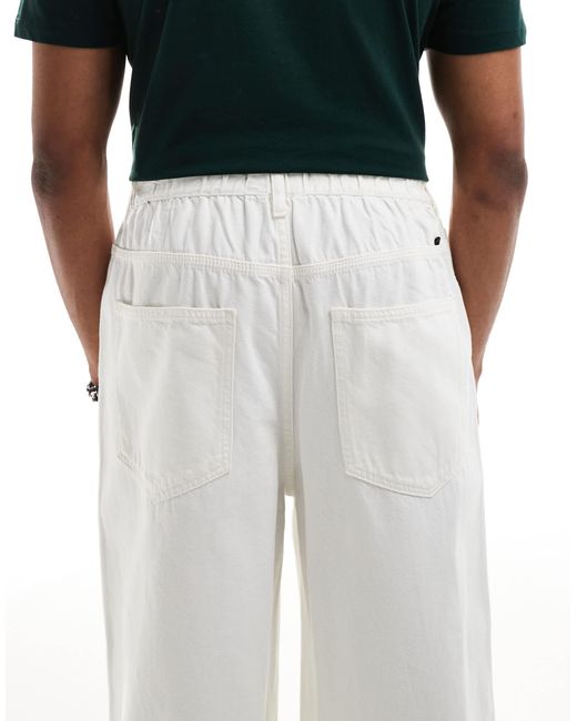 Pull&Bear – weite schlupfjeans in White für Herren