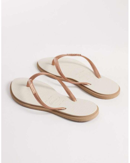 Havaianas Natural Slim Point Flip Flops