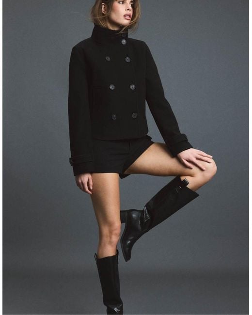 Stradivarius Black Equestrian Block Heel Boots