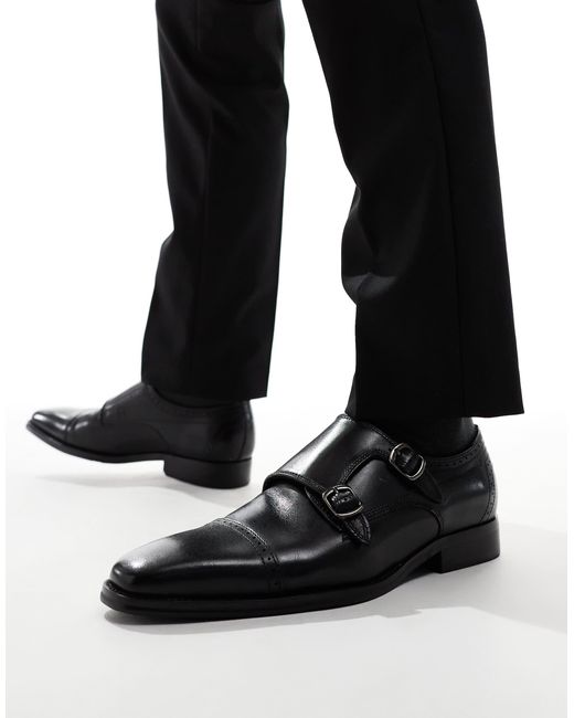 Schuh – ronaldo – monkstrap-e aus em leder in Black für Herren