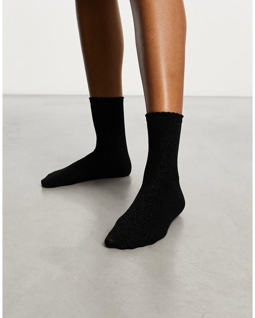 Pieces Black Glitter Socks