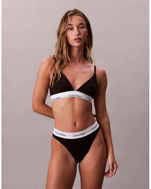 Calvin Klein Brown High Leg Modal Bikini