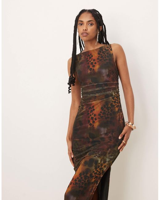 Isabelle Pennington Edmead Natural Isabelle Pennington-edmead Marigot Mesh Midaxi Dress