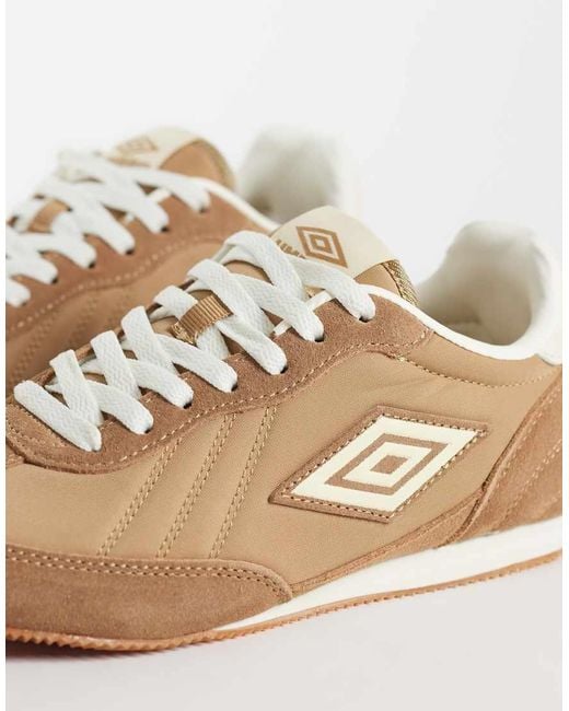 Umbro White Gorton Suede Trainer for men