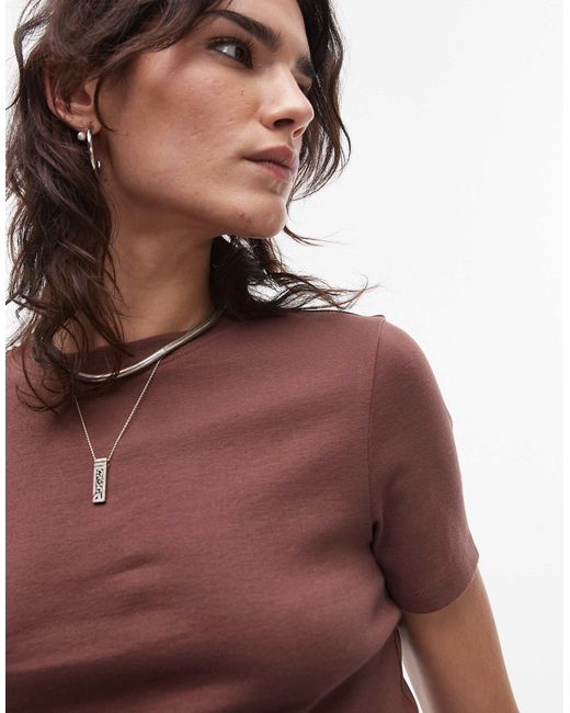 TOPSHOP Red – kurzes alltags-t-shirt