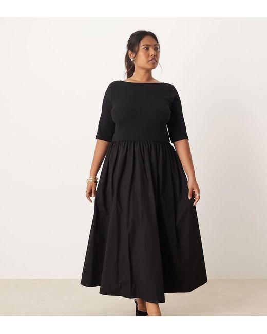 Nobody's Child Black Penni Scoop Back Midi Dress