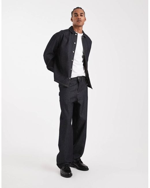 ASOS White Circular Design Collection Heavyweight Loose Straight Jeans for men