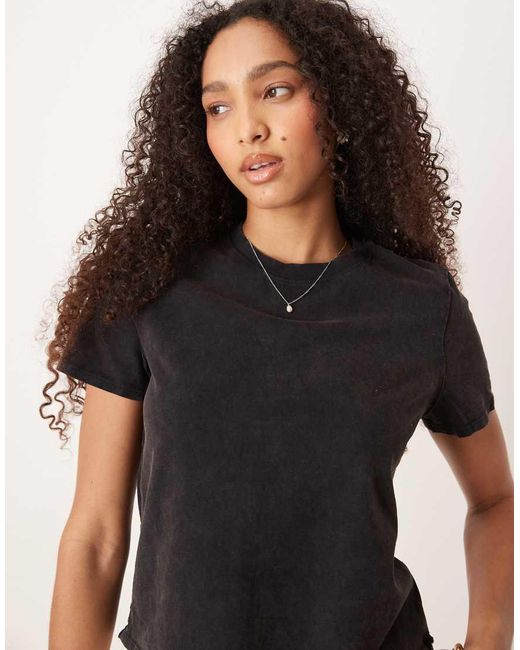 Free People Black Boxy Fit Everyday Tee