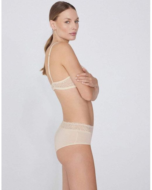 Tezenis White French Knickers With Lace