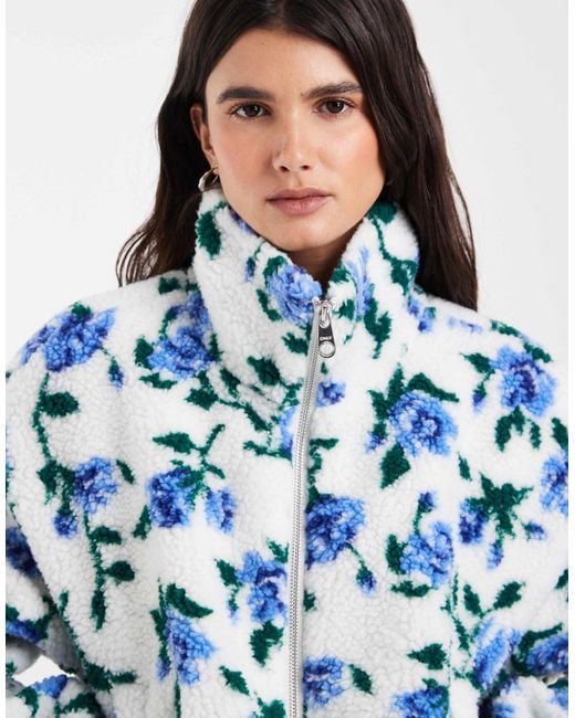 ONLY Blue Teddy Fleece Jacket