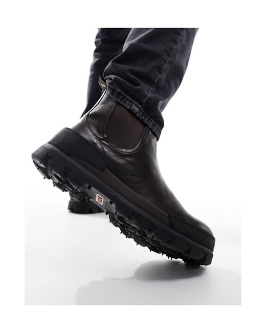 Polo Ralph Lauren – oslo – chelsea-boots aus leder in Black für Herren
