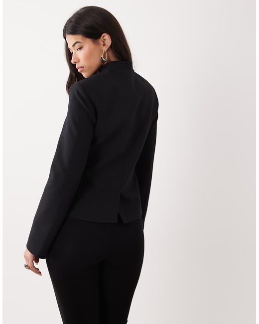 ASOS Black Cinched Mandarin Collar Blazer
