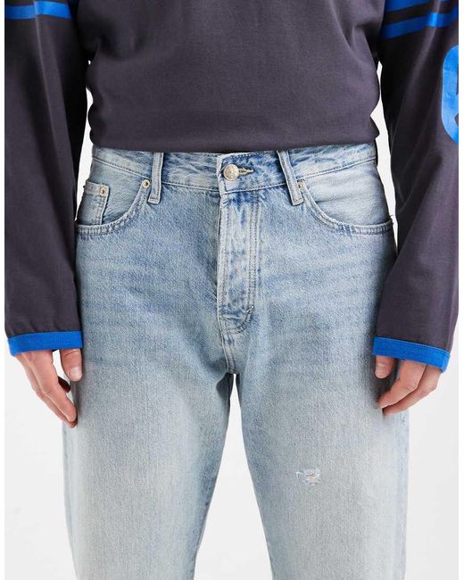 Only & Sons Blue Edge Straight Fit Jeans for men