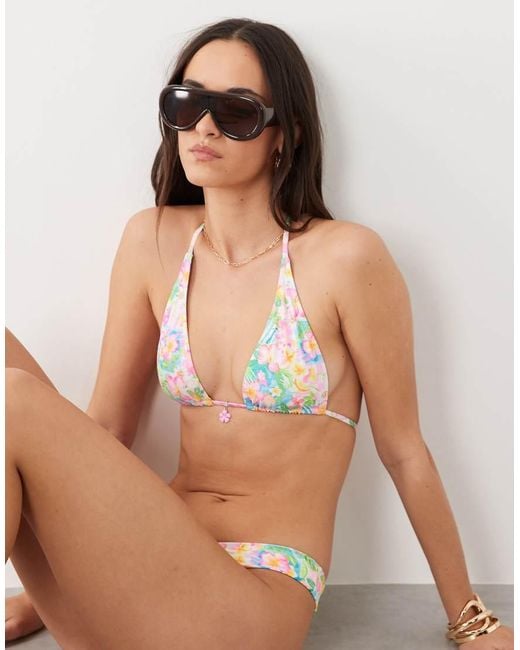 Kulani Kinis Green Summer Daydreams Halterneck Bikini Top
