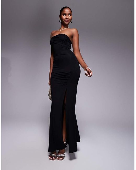 Vestido Largo Vestido Cruzado Asos Vestido Largo Con Escote