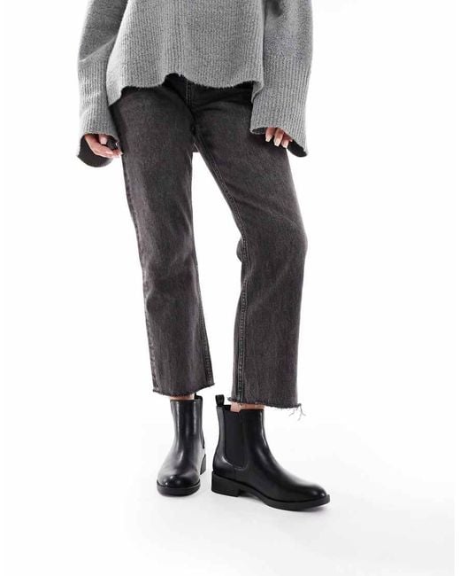 Botas Chelsea Negras Planas De -Negro New Look de color Black
