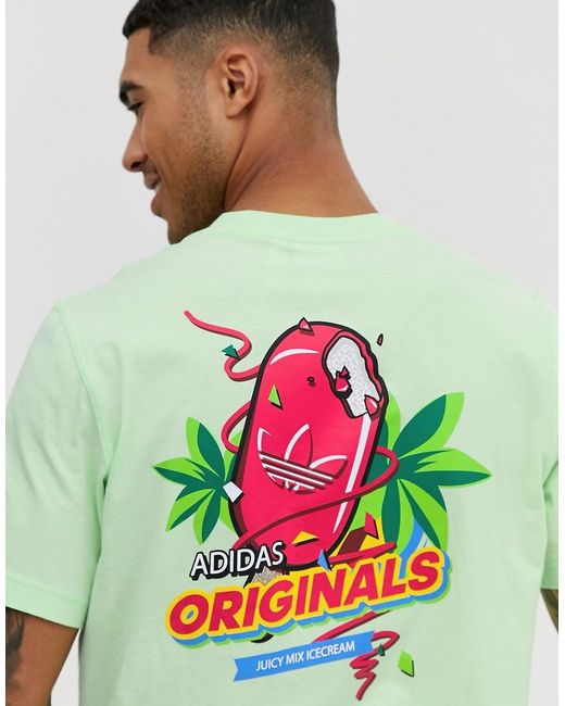 Camiseta con estampado de helado en la parte posterior en verde Bodega  adidas Originals de Algodón de color Verde para hombre | Lyst