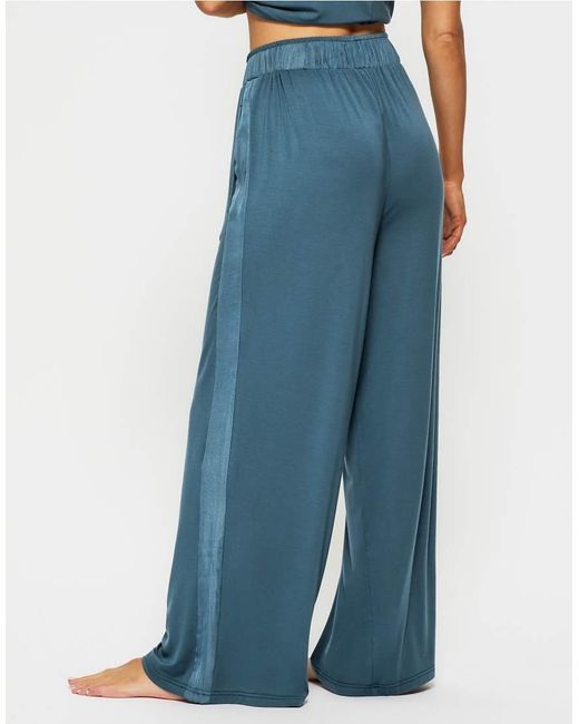 KBX Blue Raye Satin Jersey Trouser