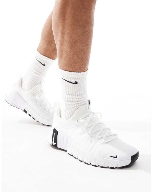 Nike White Free Metcon 6 Trainers