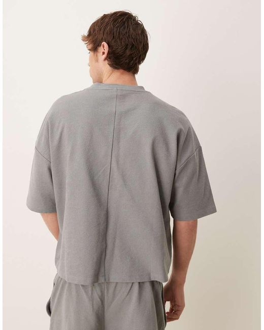 T-Shirt Oversize Squadrata Chiaro di ASOS in Gray da Uomo