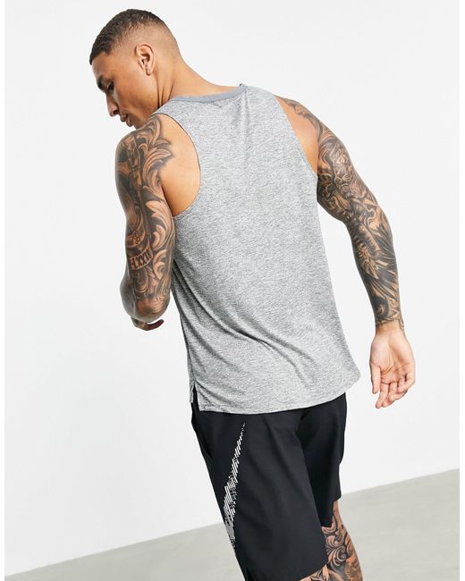 Nike Dri-fit Rise 365 Tank in Grey for Men | Lyst Australia