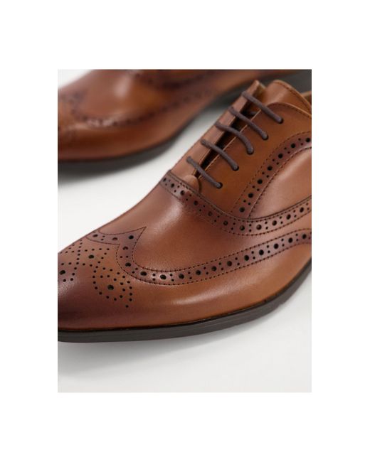 Office Macro - Leren Brogues in het Bruin voor heren - Lyst