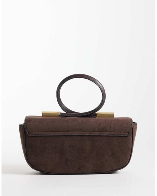 ASOS Brown Loop Handle Clutch Purse