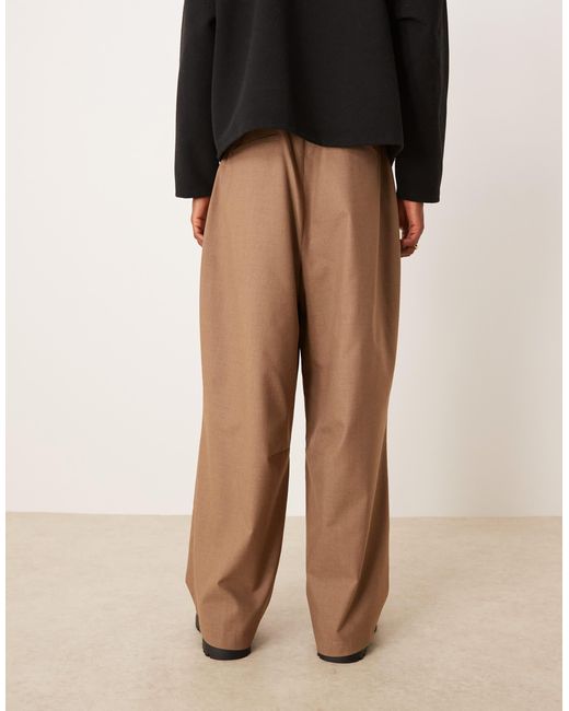 Pantalon élégant coupe bouffante à nervures devant - champignon ASOS pour homme en coloris Brown