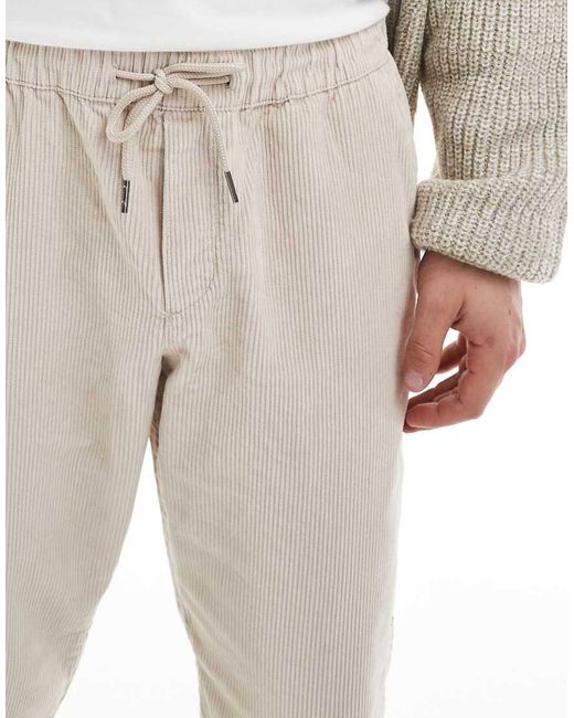 Jack & Jones Natural Loose Fit Drawstring Cord Trouser for men