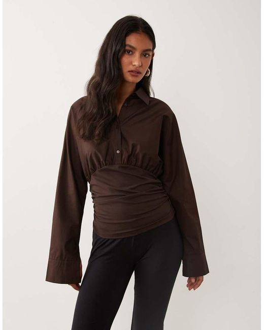 Cotton On Brown Blake Henley Long Sleeve