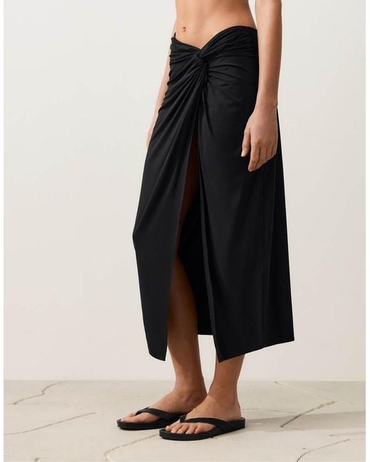 Oysho Natural Wrap Skirt