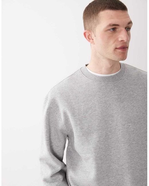 ASOS Gray Essentials Relaxed Sweatshirt for men