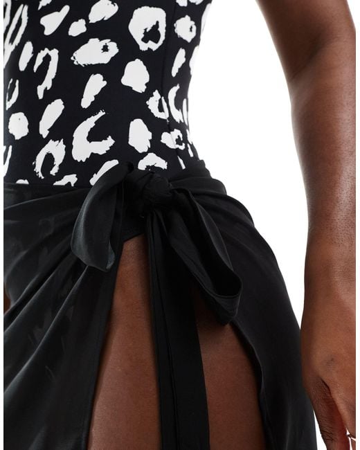 Threadbare Black Beach Midi Skirt