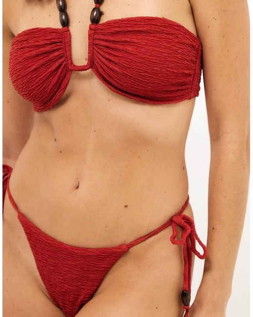 NA-KD Structured Drawstring Bikini Trousery