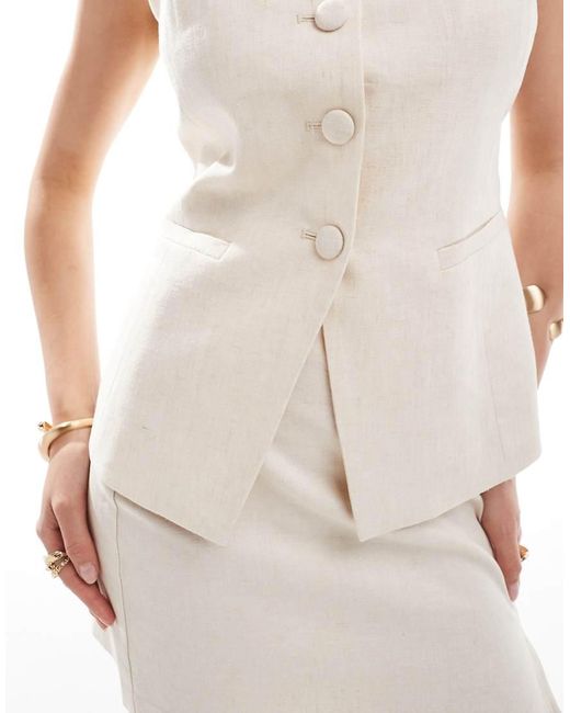 Gilet Taglio Lungo di New Look in White