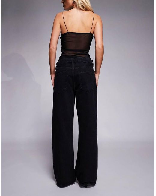 River Island Black Relaxed Straight Jean