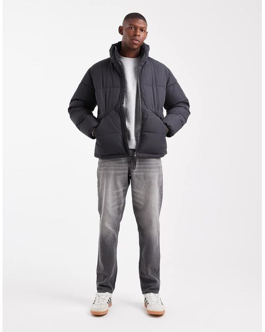 Only & Sons Oversized Gewatteerd Jack in het Blue voor heren