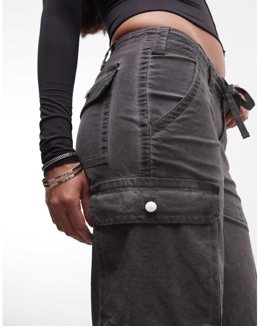 I.AM.GIA White Jaxxon Low Rise Oversized Wide Leg Cargo Trousers