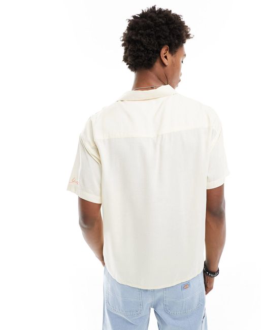 Native Youth – mehrfarbiges, kastiges hemd mit bestickten einsätzen in White für Herren