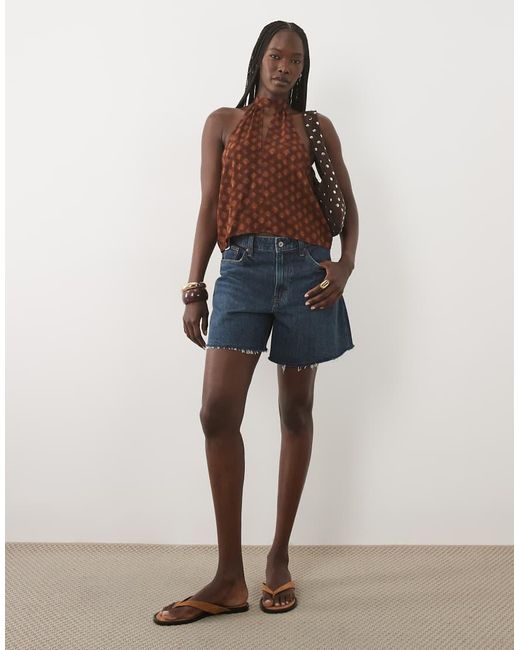 Mango Blue Teen Halterneck Top