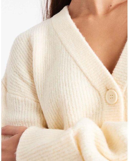 Miss Selfridge Natural Wide Cuff V Neck Cardigan